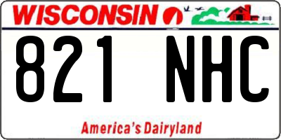 WI license plate 821NHC