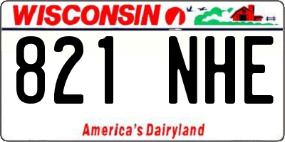 WI license plate 821NHE
