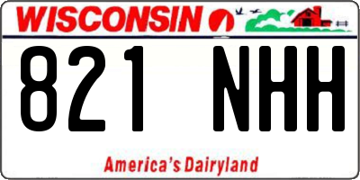 WI license plate 821NHH