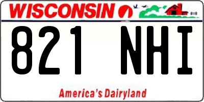 WI license plate 821NHI