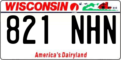 WI license plate 821NHN