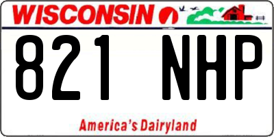WI license plate 821NHP