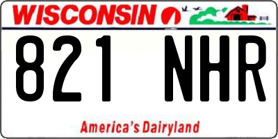 WI license plate 821NHR