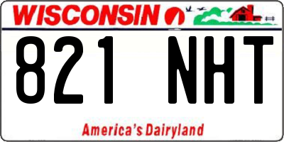 WI license plate 821NHT