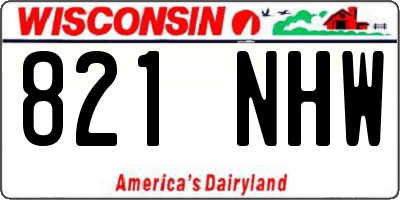 WI license plate 821NHW