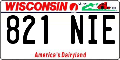 WI license plate 821NIE