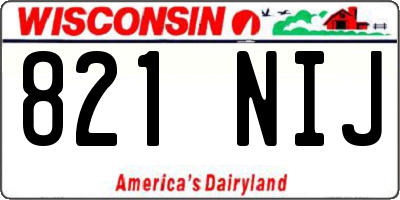 WI license plate 821NIJ