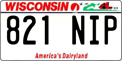 WI license plate 821NIP