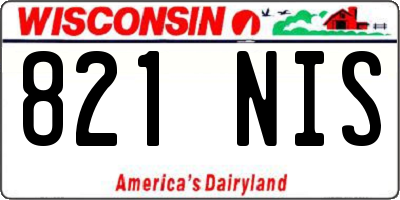 WI license plate 821NIS