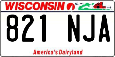 WI license plate 821NJA