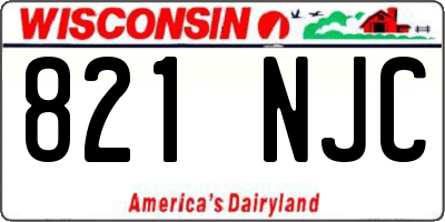 WI license plate 821NJC