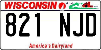 WI license plate 821NJD