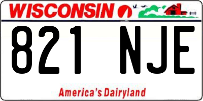WI license plate 821NJE