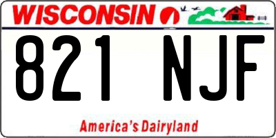 WI license plate 821NJF