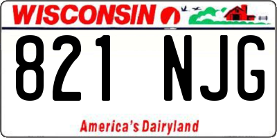 WI license plate 821NJG