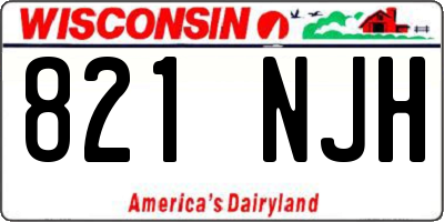 WI license plate 821NJH