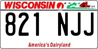 WI license plate 821NJJ