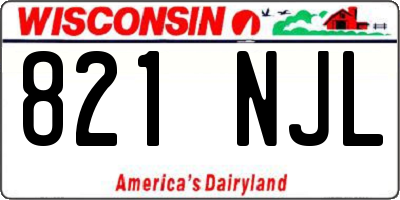 WI license plate 821NJL