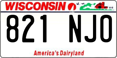 WI license plate 821NJO