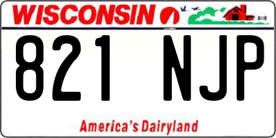 WI license plate 821NJP