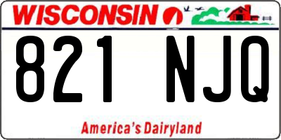 WI license plate 821NJQ