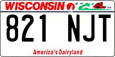 WI license plate 821NJT