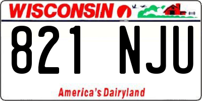 WI license plate 821NJU