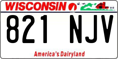 WI license plate 821NJV