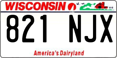 WI license plate 821NJX