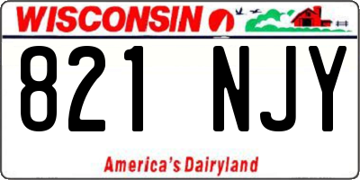 WI license plate 821NJY