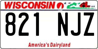 WI license plate 821NJZ