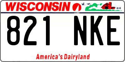 WI license plate 821NKE