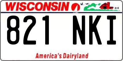 WI license plate 821NKI
