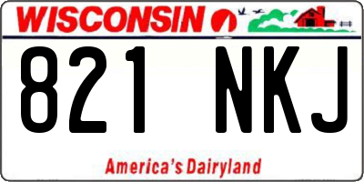 WI license plate 821NKJ