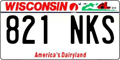 WI license plate 821NKS