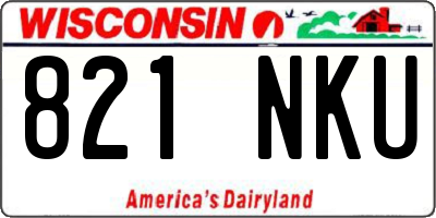 WI license plate 821NKU