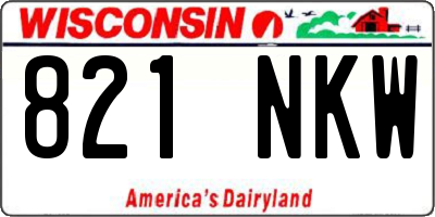 WI license plate 821NKW