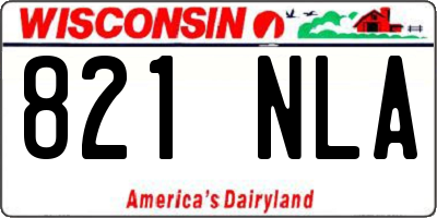 WI license plate 821NLA