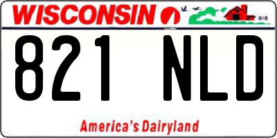WI license plate 821NLD