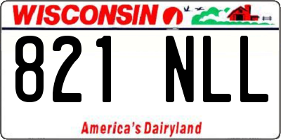 WI license plate 821NLL