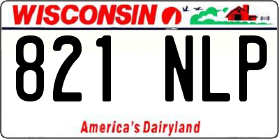WI license plate 821NLP