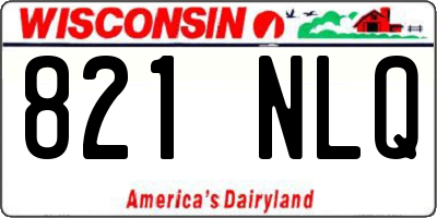 WI license plate 821NLQ