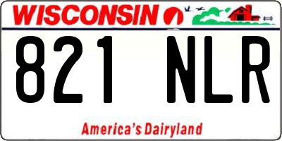 WI license plate 821NLR