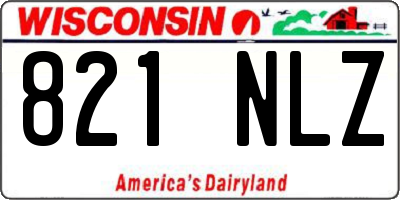 WI license plate 821NLZ