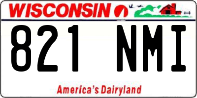 WI license plate 821NMI