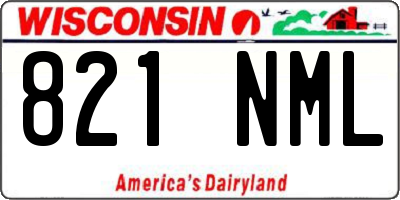 WI license plate 821NML