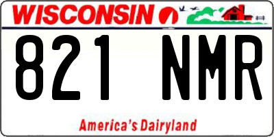 WI license plate 821NMR