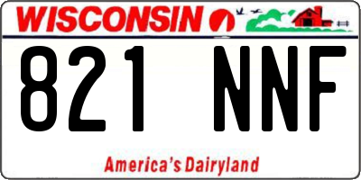WI license plate 821NNF