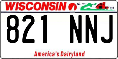 WI license plate 821NNJ