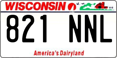 WI license plate 821NNL